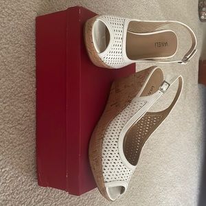 Vaneli Slingback Wedge Sandal - White